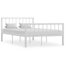 sengestel 120x200 cm metal hvid