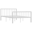 sengestel 120x200 cm metal hvid