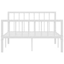 sengestel 120x200 cm metal hvid