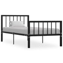 sengestel 100x200 cm metal sort