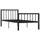 sengestel 100x200 cm metal sort