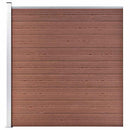 hegnssæt 8 firkantede + 1 skrå 1484 x 186 WPC brun