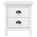 sengebord Hill 2 stk. 46x35x49,5 cm massivt fyrretræ hvid
