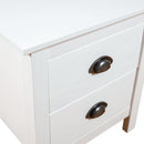 sengebord Hill 2 stk. 46x35x49,5 cm massivt fyrretræ hvid
