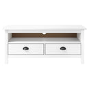 tv-bord Hill 110x40x47 cm massivt fyrretræ hvid