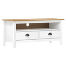 tv-bord Hill 110x40x47 cm massivt fyrretræ hvid