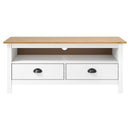 tv-bord Hill 110x40x47 cm massivt fyrretræ hvid