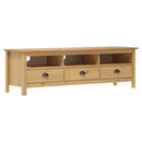 tv-bord Hill 158x40x47 cm massivt fyrretræ honningbrun