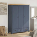 klædeskab med 3 låger Hill 127x50x170 cm massivt fyrretræ grå