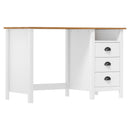 skrivebord Hill med 3 skuffer 120x50x74 cm massivt fyrretræ