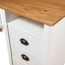 skrivebord Hill med 3 skuffer 120x50x74 cm massivt fyrretræ