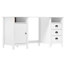 skrivebord Hill 150x50x74 cm massivt fyrretræ hvid