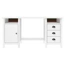 skrivebord Hill 150x50x74 cm massivt fyrretræ hvid