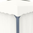 pavillon med gardin 4x3 m aluminium cremefarvet