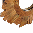 vægspejl 40 cm teak rund