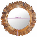 vægspejl 60 cm teak rund