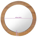 vægspejl 60 cm teak rund