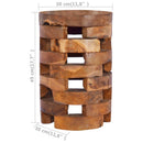 sengebord 30x30x45 cm massivt teaktræ
