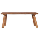 havebænk 120 cm massivt teaktræ