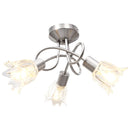 loftlampe transparente glasskærme til 3 E14-pærer tulipanform