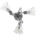 loftlampe transparente glasskærme til 3 E14-pærer tulipanform