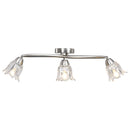 loftlampe transparente glasskærme til 3 E14-pærer tulipanform