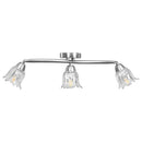 loftlampe transparente glasskærme til 3 E14-pærer tulipanform