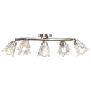 loftlampe transparente glasskærme til 5 E14-pærer tulipanform
