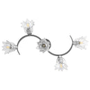 loftlampe transparente glasskærme til 5 E14-pærer tulipanform