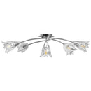 loftlampe transparente glasskærme til 5 E14-pærer tulipanform