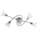 loftlampe transparente glasskærme til 5 E14-pærer tulipanform
