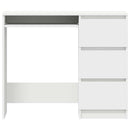 skrivebord 90x45x76 cm konstrueret træ hvid