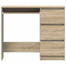 skrivebord 90x45x76 cm konstrueret træ sonoma-eg