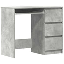 skrivebord 90x45x76 cm konstrueret træ betongrå