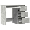 skrivebord 90x45x76 cm konstrueret træ betongrå
