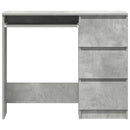 skrivebord 90x45x76 cm konstrueret træ betongrå