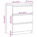 skænk 60x35x76 cm konstrueret træ sort