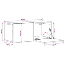 | TV-skab | Grå 80 x 30 x 30 cm Konstrueret træ