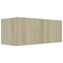 tv-bord 80x30x30 cm konstrueret træ sonoma-eg
