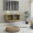 tv-bord 80x30x30 cm konstrueret træ sonoma-eg