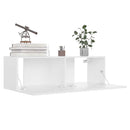 tv-bord 100x30x30 cm konstrueret træ hvid