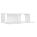 tv-bord 100x30x30 cm konstrueret træ hvid
