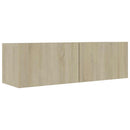 tv-bord 100x30x30 cm konstrueret træ sonoma-eg