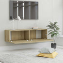 tv-bord 120x30x30 cm konstrueret træ sonoma-eg