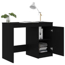 skrivebord 100x50x76 cm konstrueret træ sort