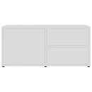 tv-bord 80x34x36 cm konstrueret træ hvid
