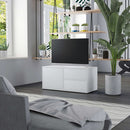 tv-bord 80x34x36 cm konstrueret træ hvid
