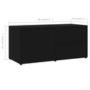 tv-bord 80x34x36 cm konstrueret træ sort