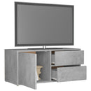 tv-bord 80x34x36 cm konstrueret træ betongrå