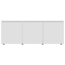 tv-bord 80x34x30 cm konstrueret træ hvid